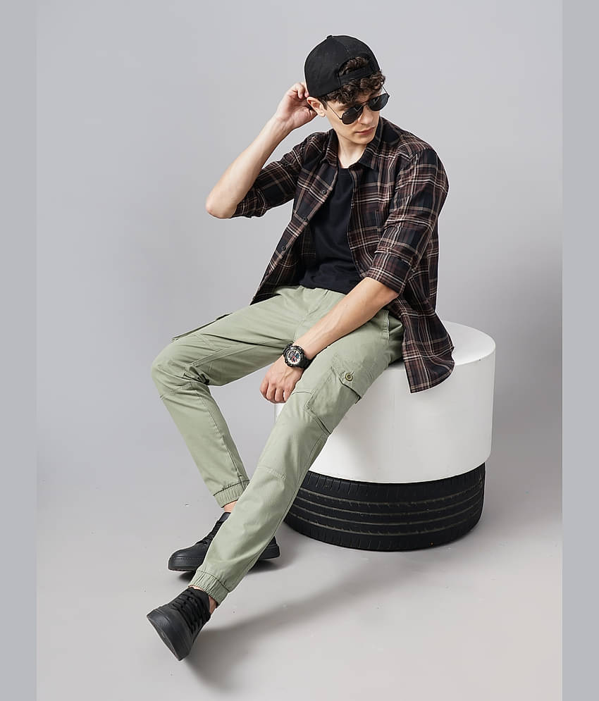 Paul Street Slim Flat Men's Cargos - Grey ( Pack of 1 )