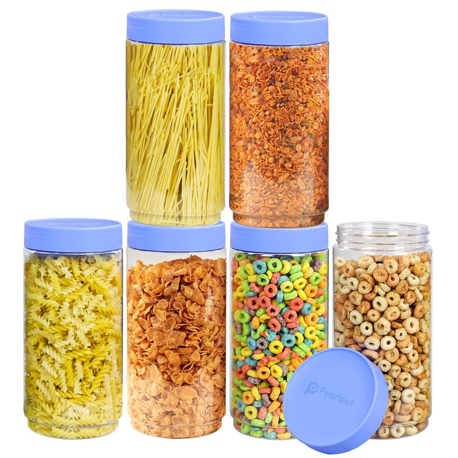     			PearlPet Plastic Blue Multi-Purpose Container ( Set of 6 )