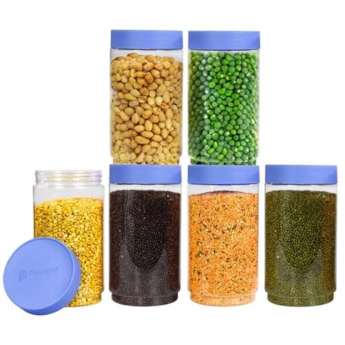     			PearlPet Plastic Blue Multi-Purpose Container ( Set of 6 )