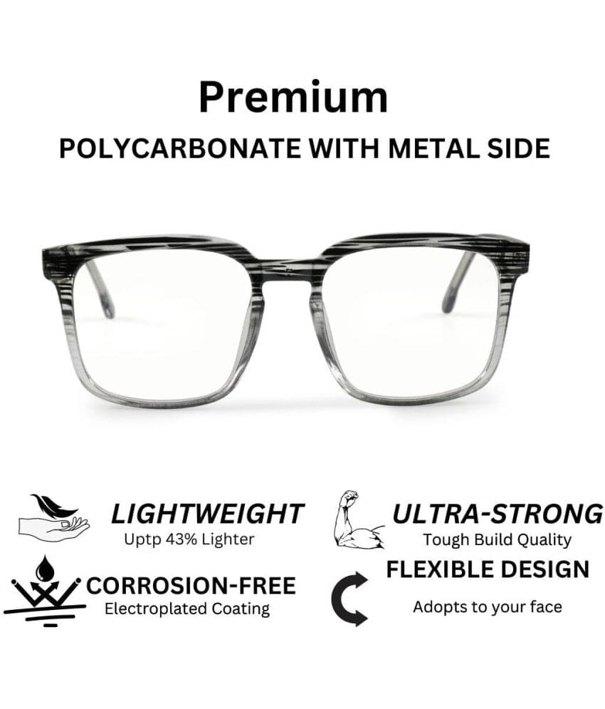 Redex Black Square Eyeglass Frame ( Pack of 1 ) Redex Black Square Eyeglass Frame ( Pack of 1 )
