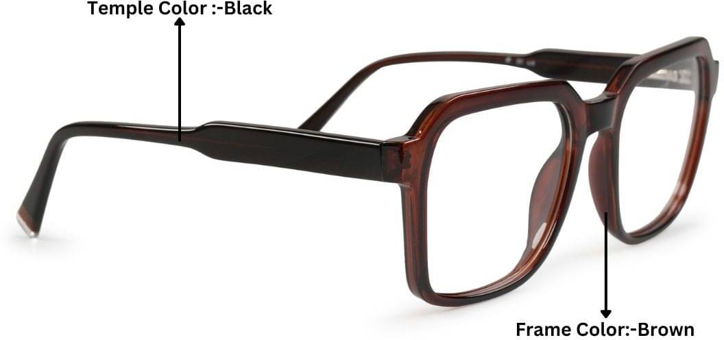 Redex Brown Square Eyeglass Frame ( Pack of 1 ) Redex Brown Square Eyeglass Frame ( Pack of 1 )