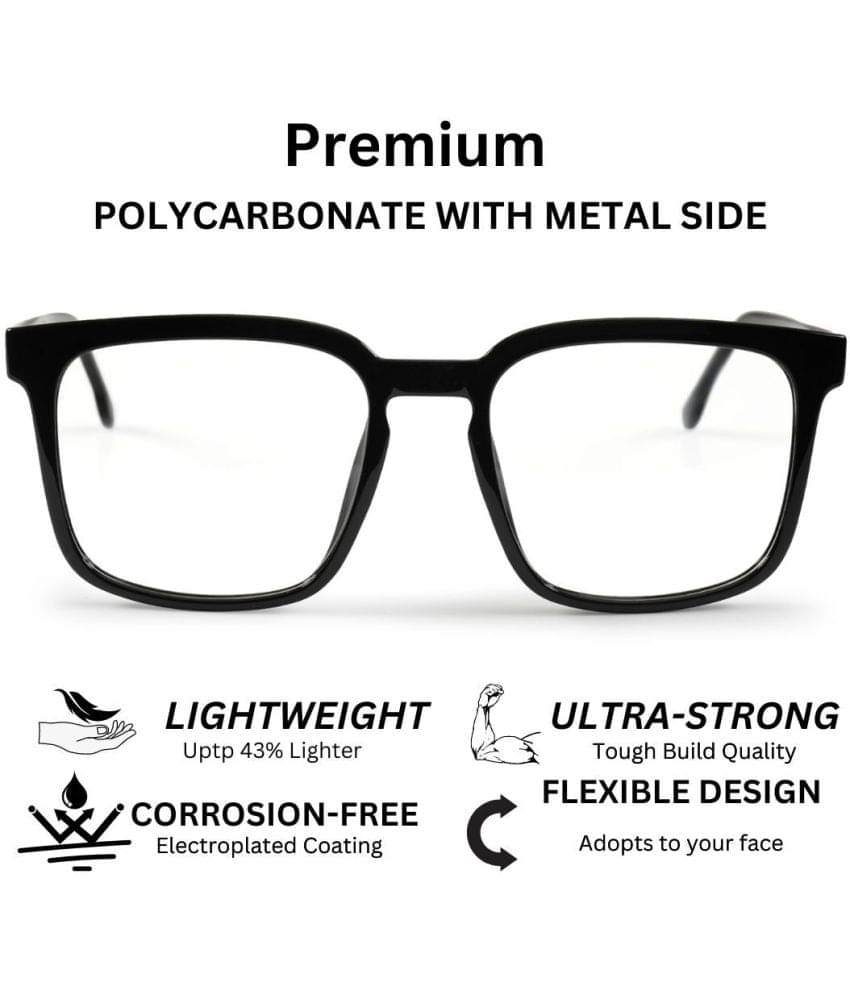     			Redex Charcoal Square Eyeglass Frame ( Pack of 1 )