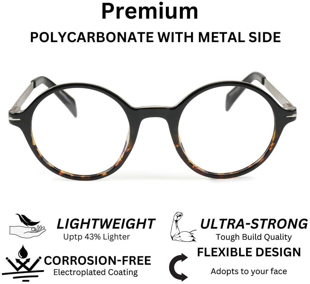     			Redex Gold Round Eyeglass Frame ( Pack of 1 )