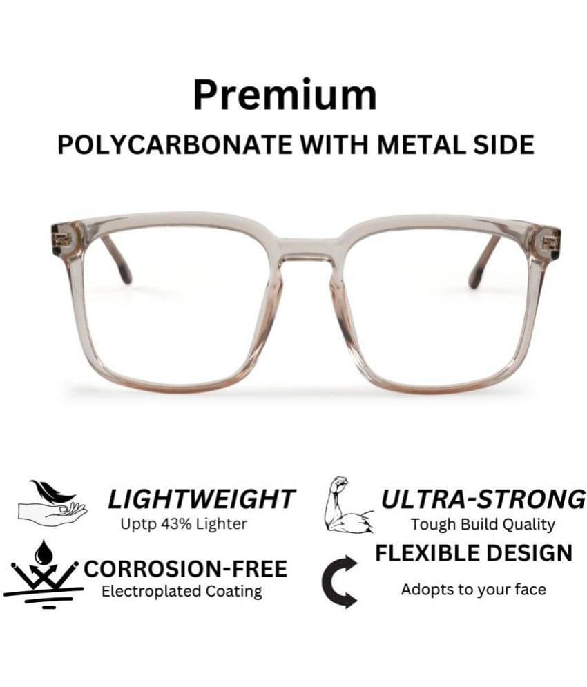Redex Rose Gold Square Eyeglass Frame ( Pack of 1 ) Redex Rose Gold Square Eyeglass Frame ( Pack of 1 )
