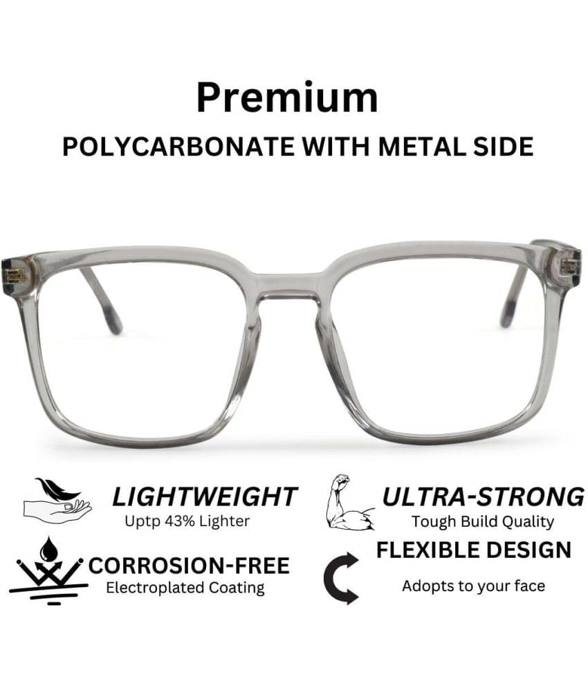 Redex White Square Eyeglass Frame ( Pack of 1 ) Redex White Square Eyeglass Frame ( Pack of 1 )