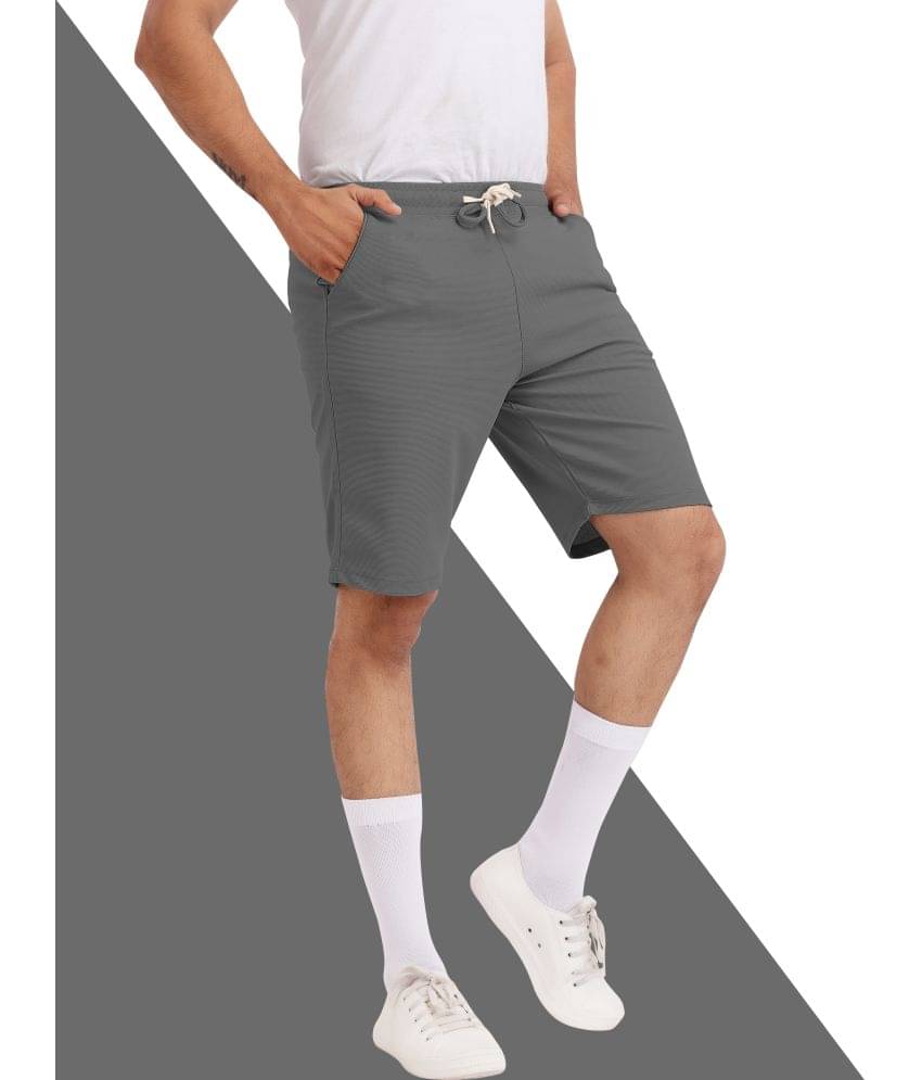     			Septem Dark Grey Cotton Blend Men's Gym Shorts ( Pack of 1 )