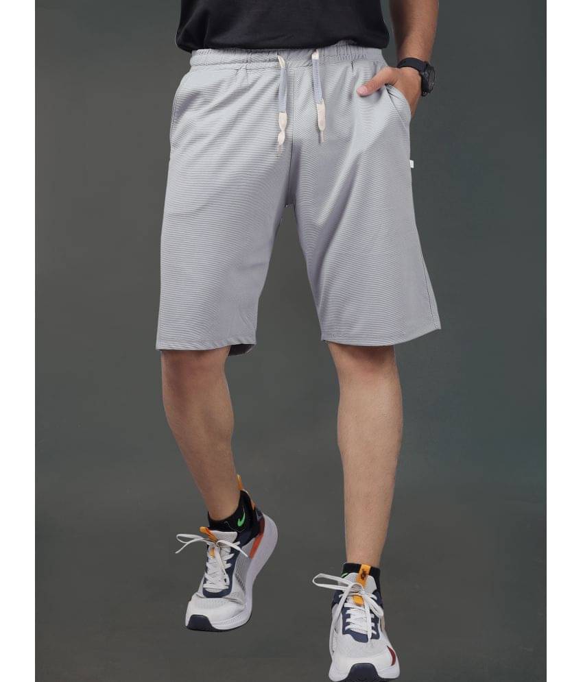     			Septem Grey Cotton Blend Men's Gym Shorts ( Pack of 1 )