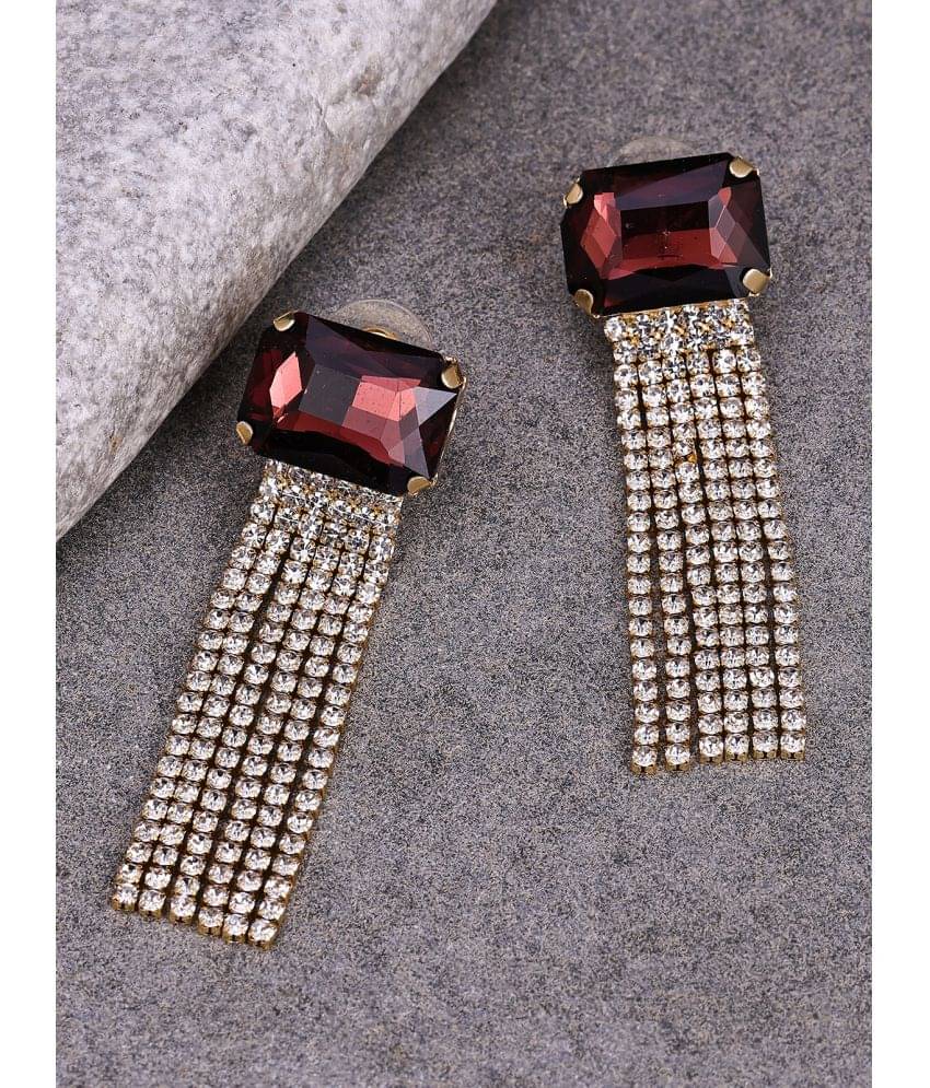     			Sukkhi Brown Danglers Earrings ( Pack of 1 )