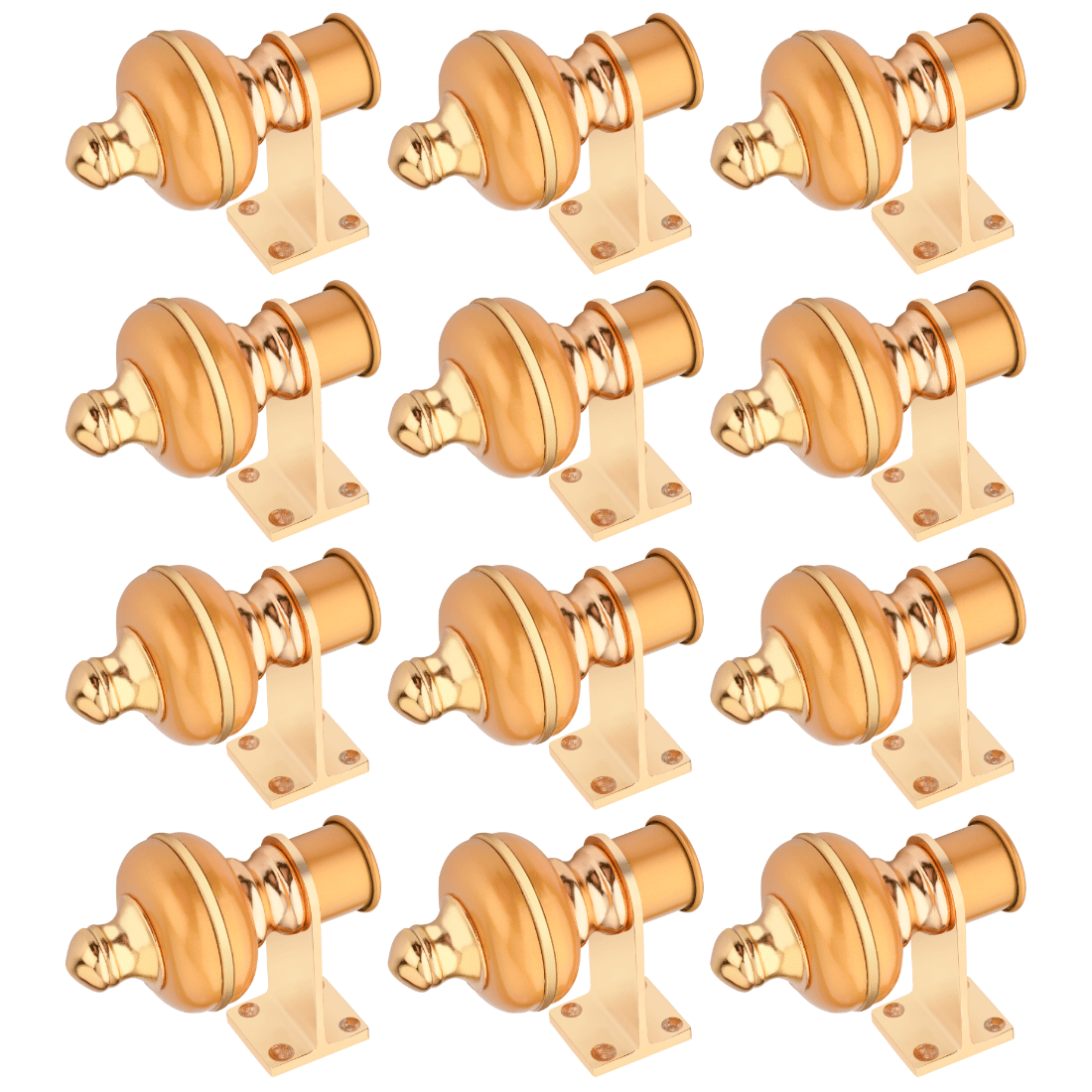 Sun Shield Gold Wrought Iron Single Rod Bracket ( Pack of 12 )     			Sun Shield Gold Wrought Iron Single Rod Bracket ( Pack of 12 )