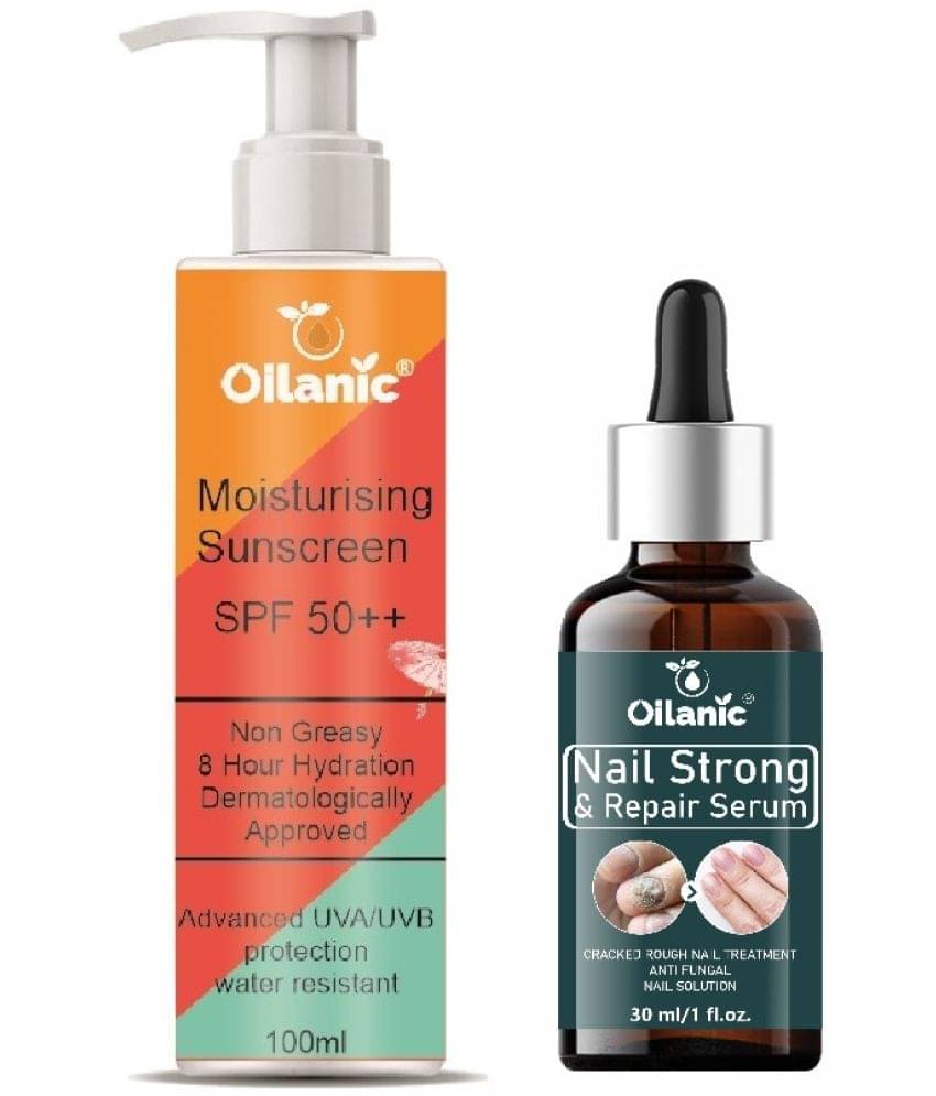Sunscreen With SPF 50++ Protects from UVA/UVB 100ml & Nail Strong and Repair Serum for Damage Nails 30ml Combo of 2 Items Sunscreen With SPF 50++ Protects from UVA/UVB 100ml & Nail Strong and Repair Serum for Damage Nails 30ml Combo of 2 Items