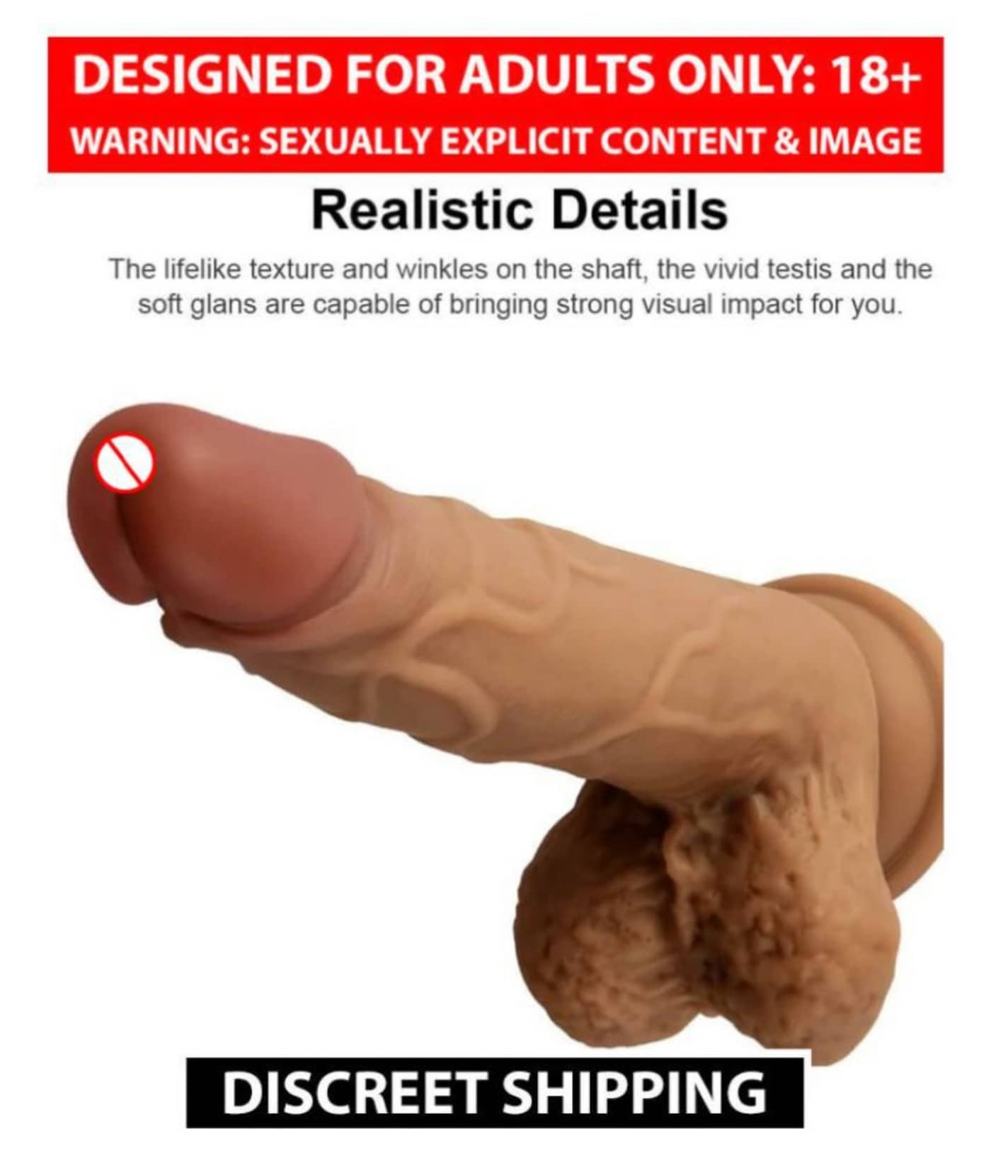Super Premium Quality Suction Base 8 Inch Pink Head Skin Dildo For Women By Naughty World