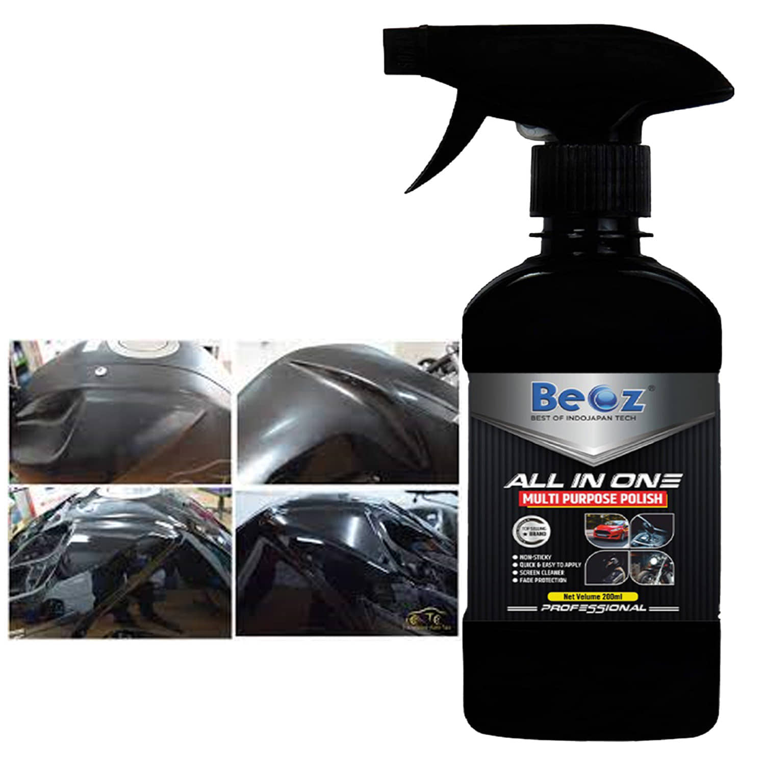 BEOZ Liquid Bike Polish for Shining and Cleaning - 250 ml