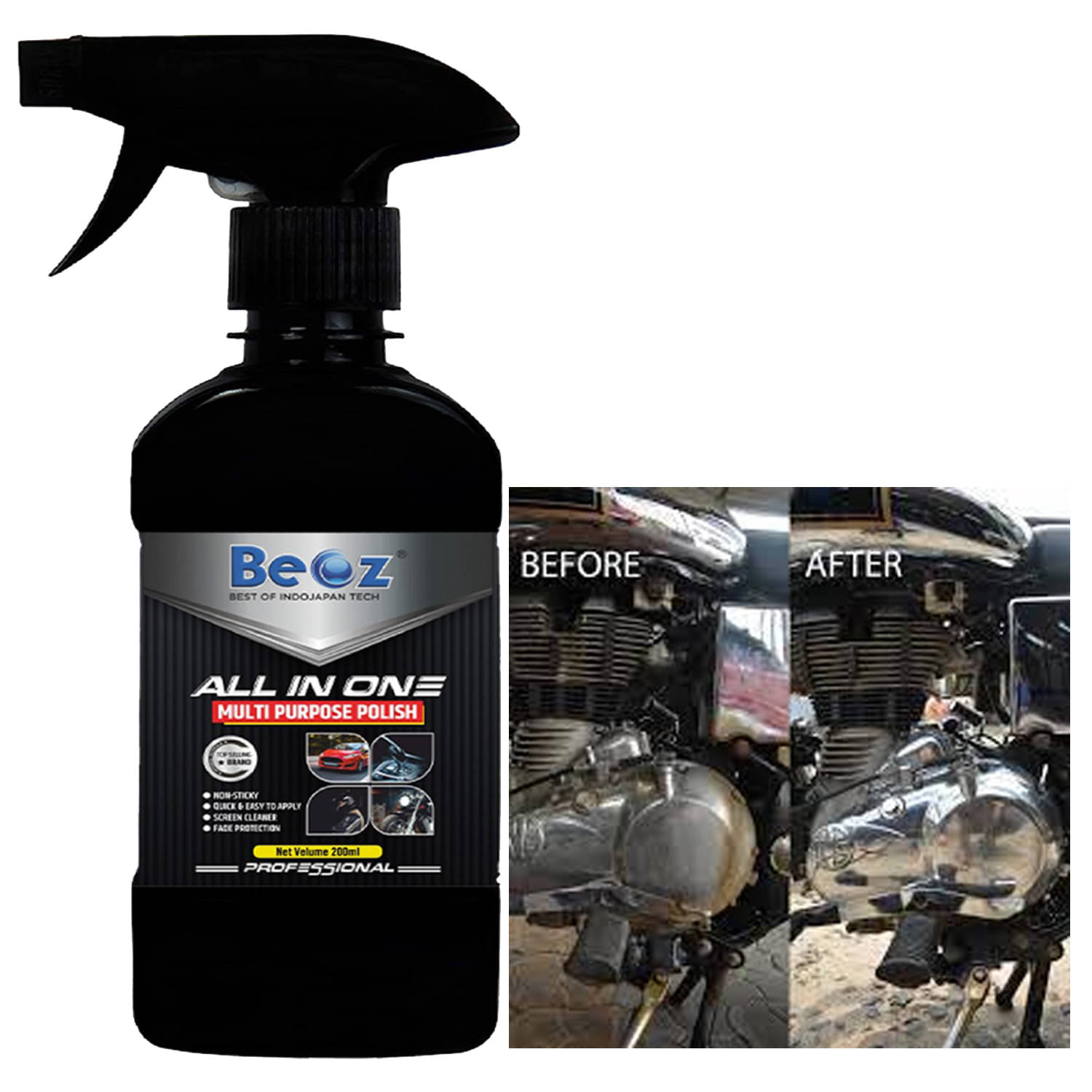     			BEOZ Scooty Polish - 250 ml with Sponge