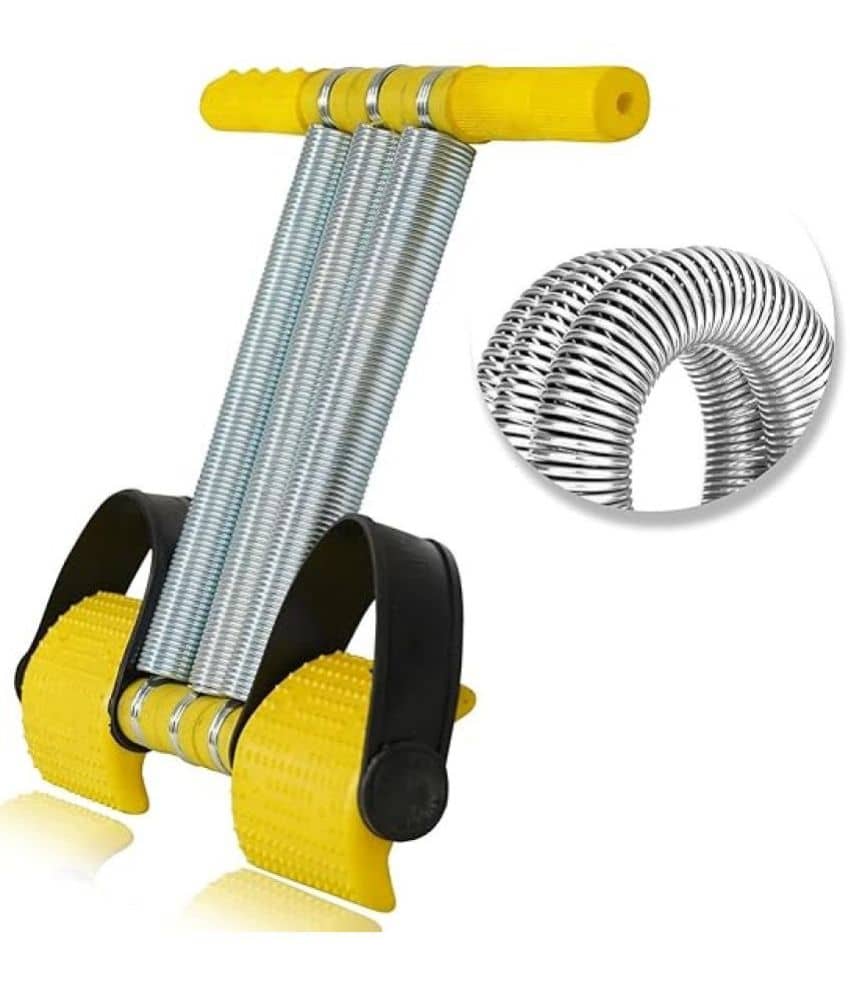 Shopeleven Tummy Trimmer For Men and Women Double Stainless Steel Spring Heavy Duty Home Gym Workout Fitness Equipment, Pack of 1 (Yellow) - Sports and Fitness Equipment | Buy online on ZillyBuy