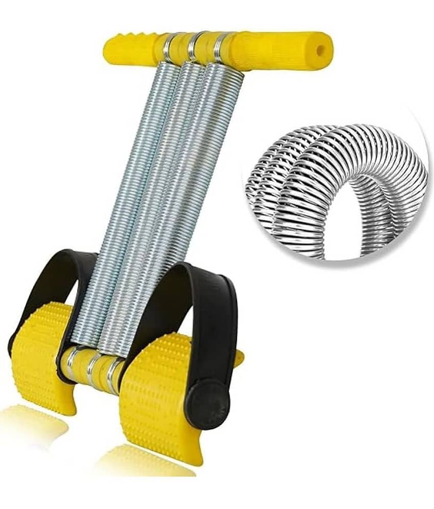 Shopeleven Tummy Trimmer For Men and Women Double Stainless Steel Spring Heavy Duty Home Gym Workout Fitness Equipment, Pack of 1 (Yellow) - Sports and Fitness Equipment | Buy online on ZillyBuy