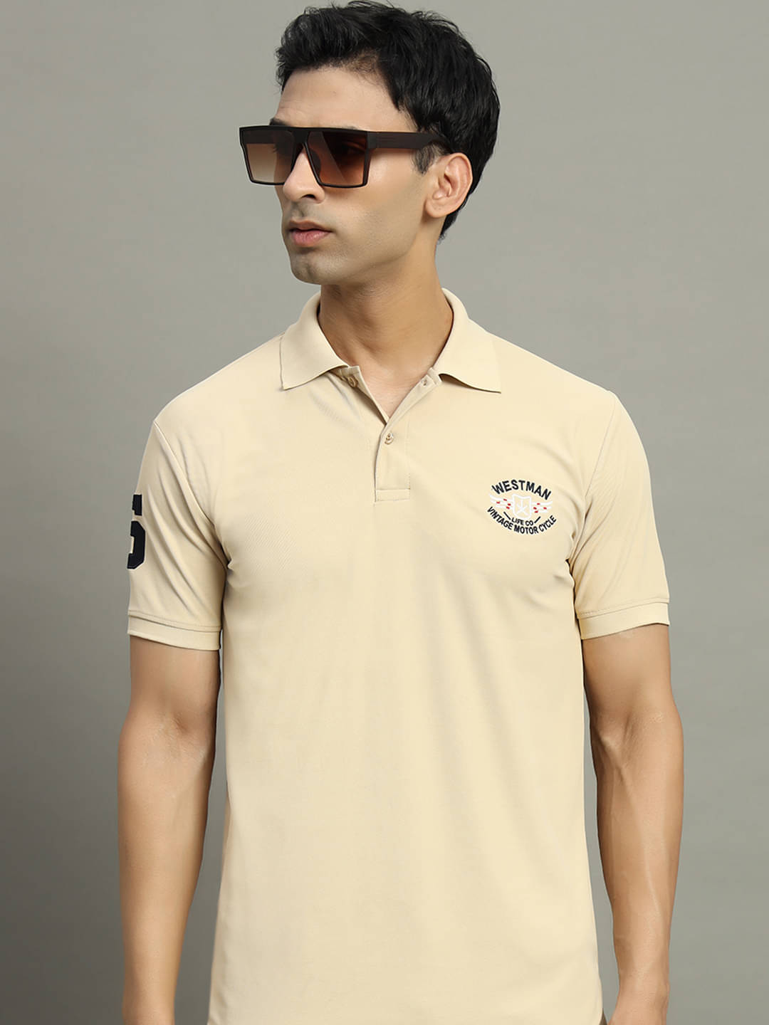 WESTMAN Pack of 1 Cotton Blend Regular Fit Solid Half Sleeves Men's Polo T Shirt ( Navy ) WESTMAN Pack of 1 Cotton Blend Regular Fit Solid Half Sleeves Men's Polo T Shirt ( Navy )