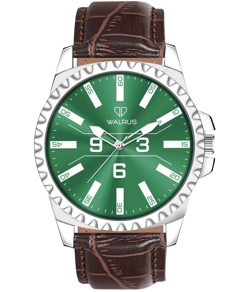     			Walrus Brown PU Analog Men's Watch