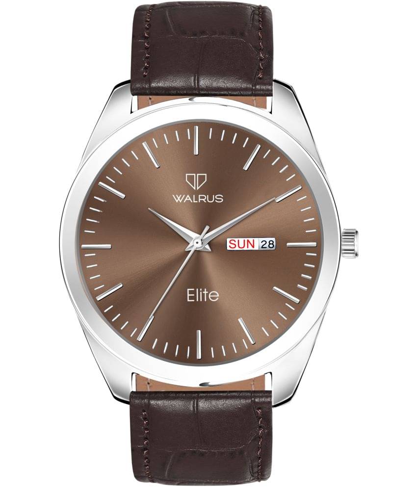     			Walrus Brown PU Analog Men's Watch
