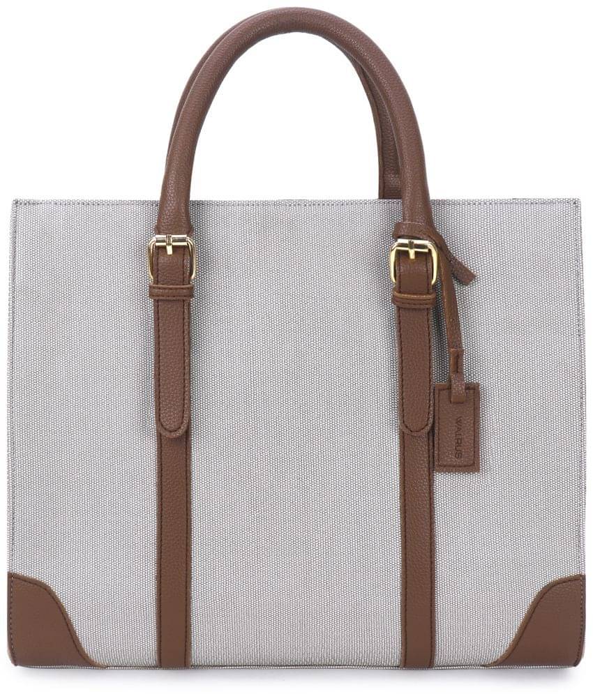     			Walrus Dark Grey Faux Leather Handheld Bag