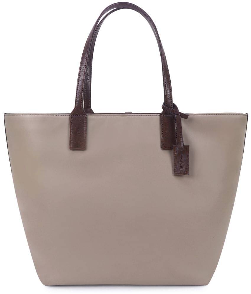     			Walrus Tan Faux Leather Handheld Bag