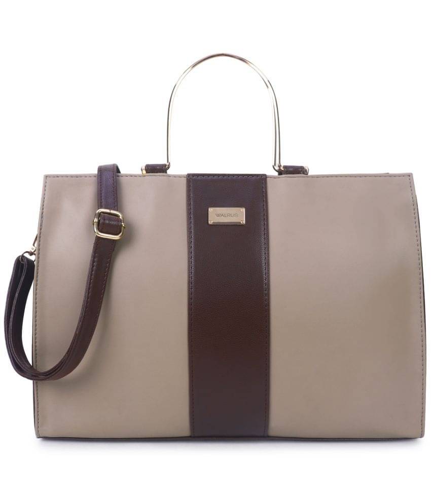     			Walrus Tan Faux Leather Shoulder Bag