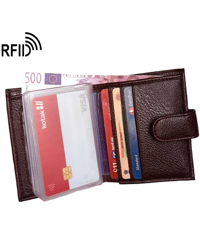 Wingers Brown Faux Leather Men's RFID Wallet ( Pack of 1 ) - Handbags | Buy online on ZillyBuy