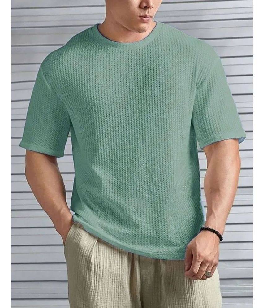     			happy khajana Pack of 1 Polyester Regular Fit Men's T-Shirt ( Olive )