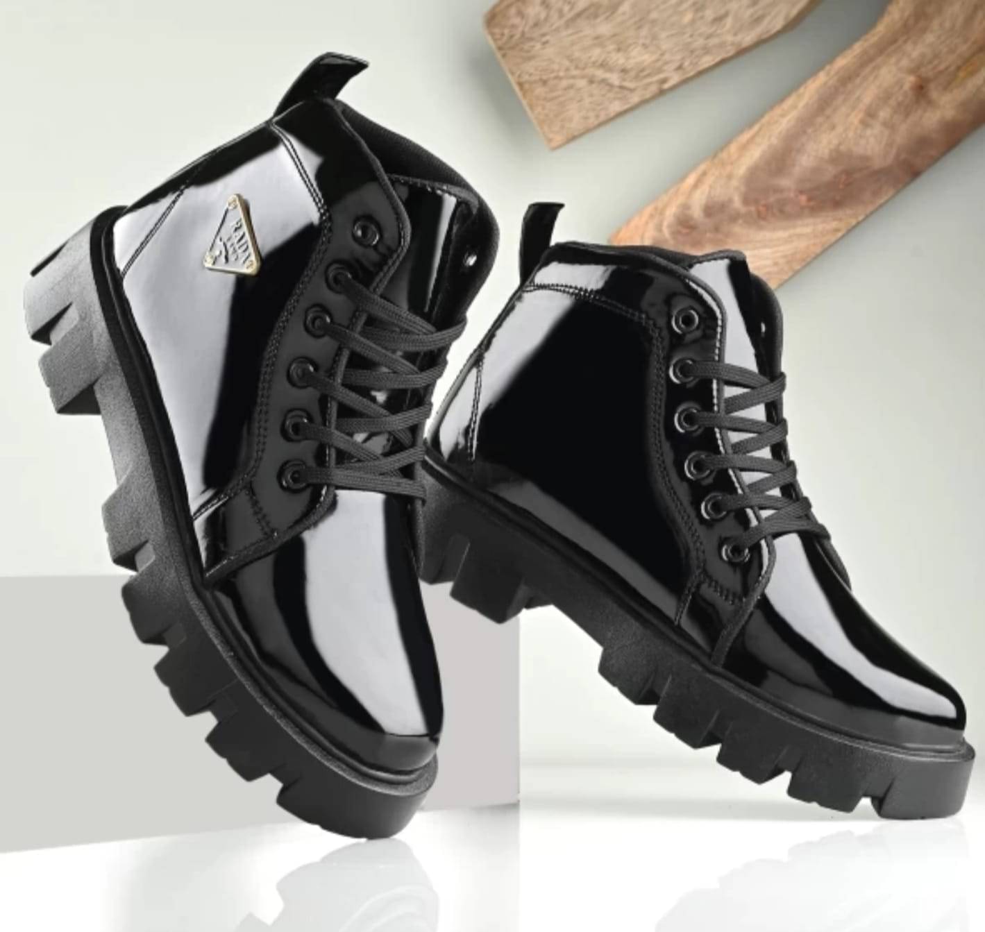     			ADISO Casual boot for men Black Men's Lifestyle Shoes