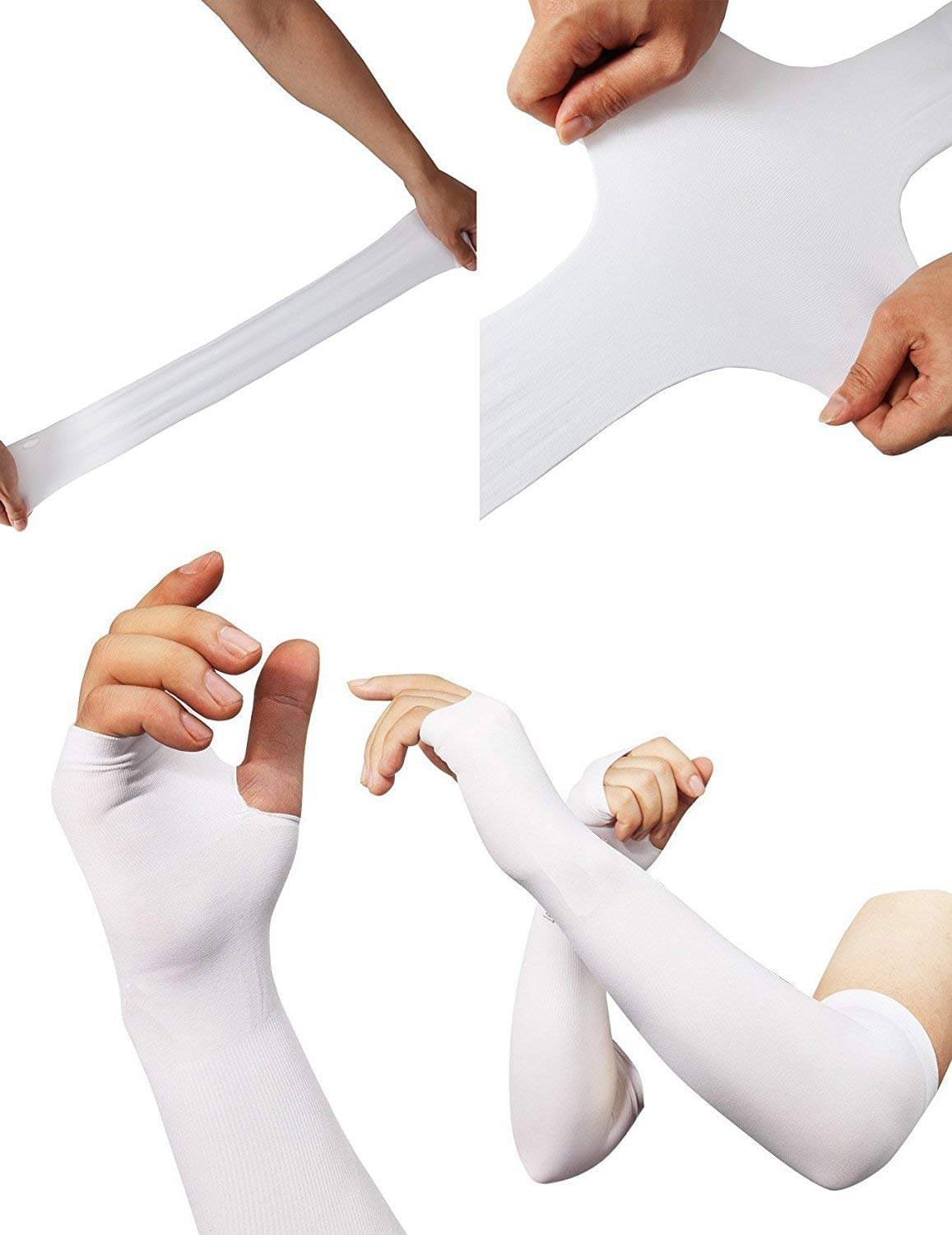 ATIPRIYA White Solid Riding Sleeves ( Single Set ) ATIPRIYA White Solid Riding Sleeves ( Single Set )