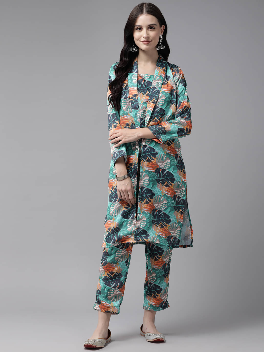     			Aarika Women Printed Top With Trousers Co-Ord Set ( Multicolor )