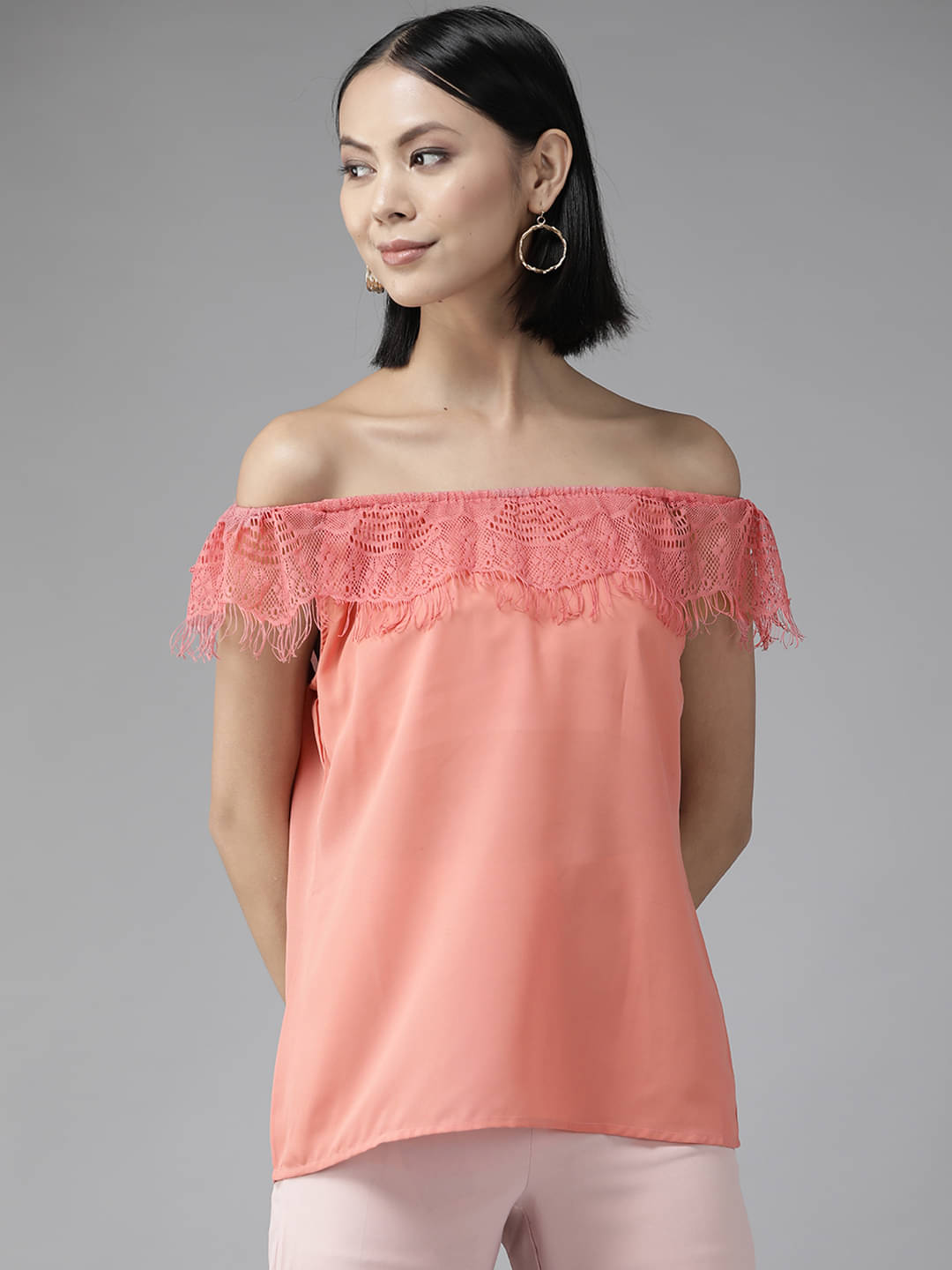 Aarika Women's Georgette Regular Top ( Pink ) Aarika Women's Georgette Regular Top ( Pink )