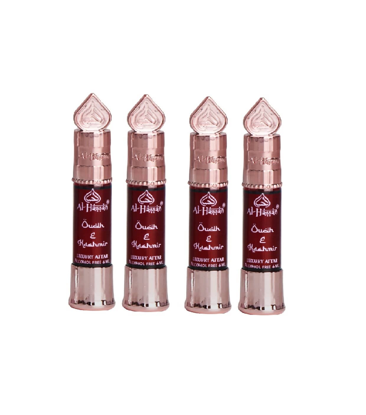 Al - Hassan Amber Non- Alcoholic Miniature Attar ( Pack of 4 )