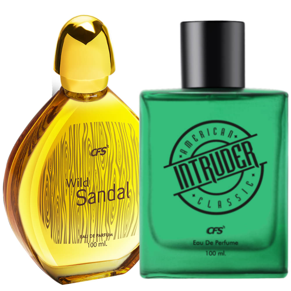     			CFS Intruder Green 100ml & Wild Sandal 100ml Long Lasting Eau De Parfum
