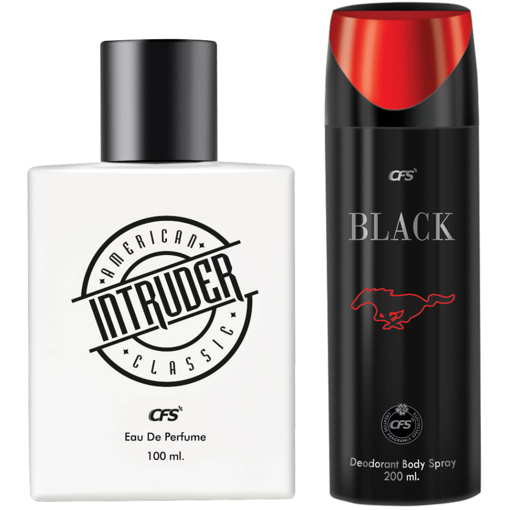     			CFS Intruder White 100ml EDP Long Lasting Perfume & Black 200ml Deodorant Body Spray