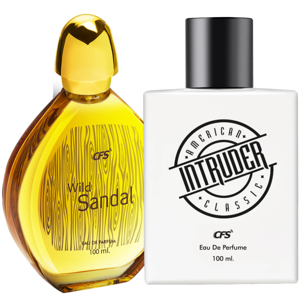     			CFS Intruder White 100ml & Wild Sandal 100ml Long Lasting Eau De Parfum