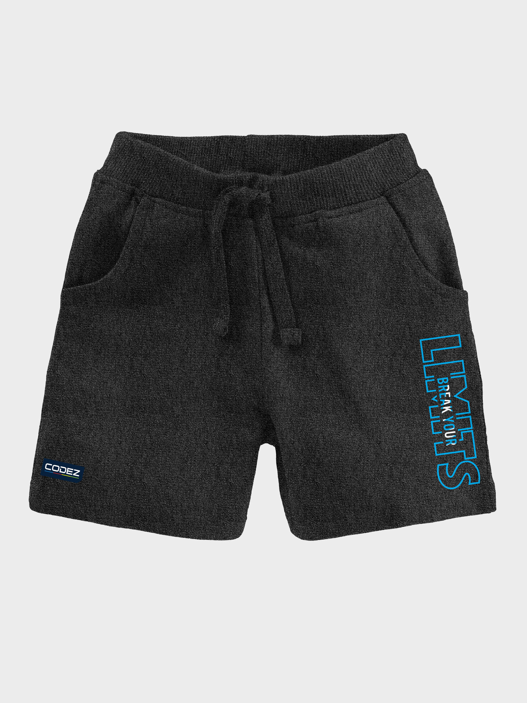     			CODEZ Pack of 1 Cotton Shorts For Boys ( Charcoal )