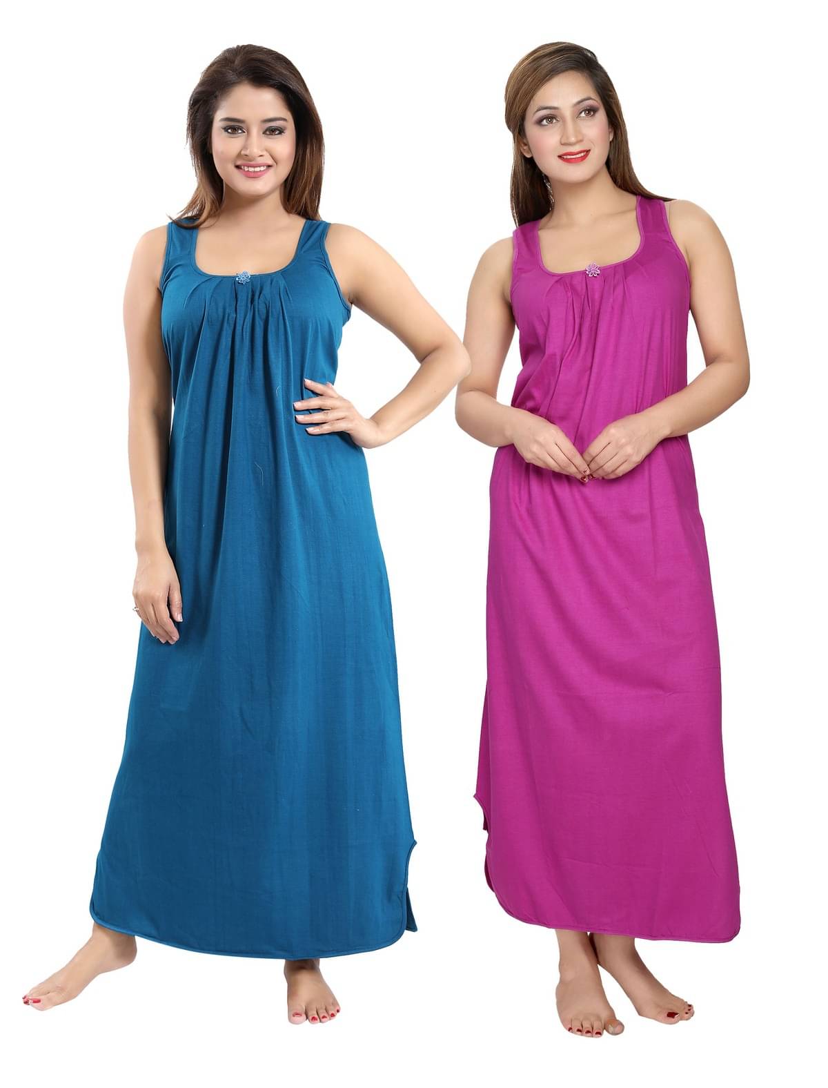 Cinco Multicolor Cotton Blend Women's Nightwear Nighty & Night Gowns ( Pack of 2 )     			Cinco Multicolor Cotton Blend Women's Nightwear Nighty & Night Gowns ( Pack of 2 )