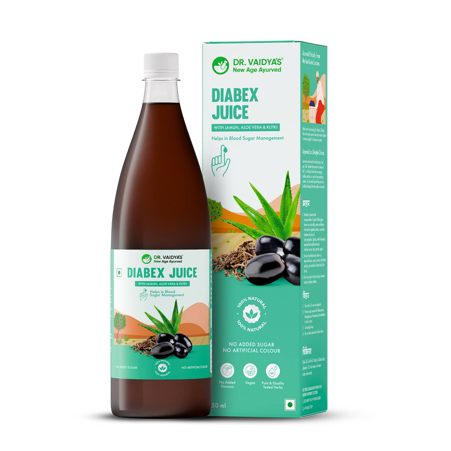     			Dr. Vaidya's Diabex Juice Helps Manage Blood Sugar Levels No Added Sugar No Artificial Flavour 950ml