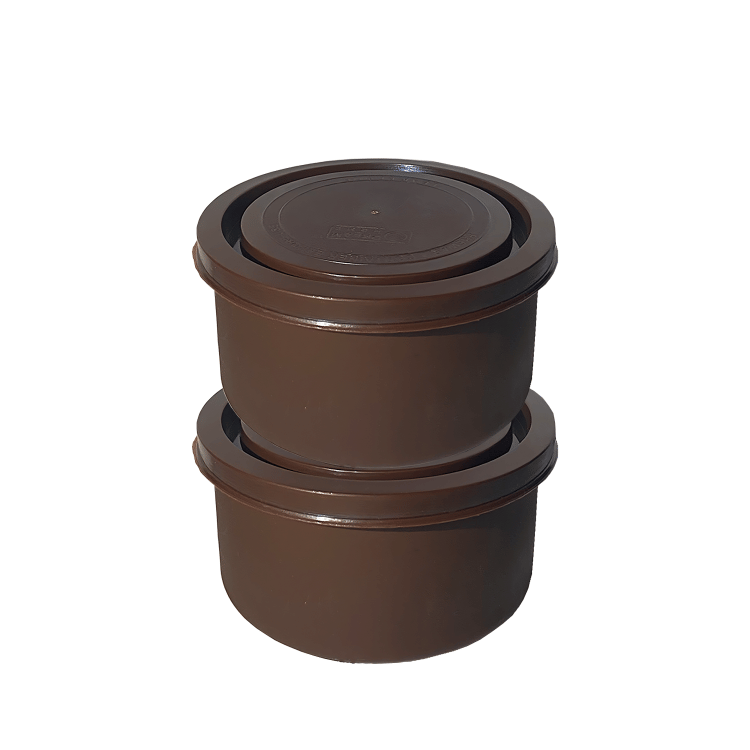 Dream Home Alexa Microwavesafe Steel Brown Food Container ( Set of 6 )