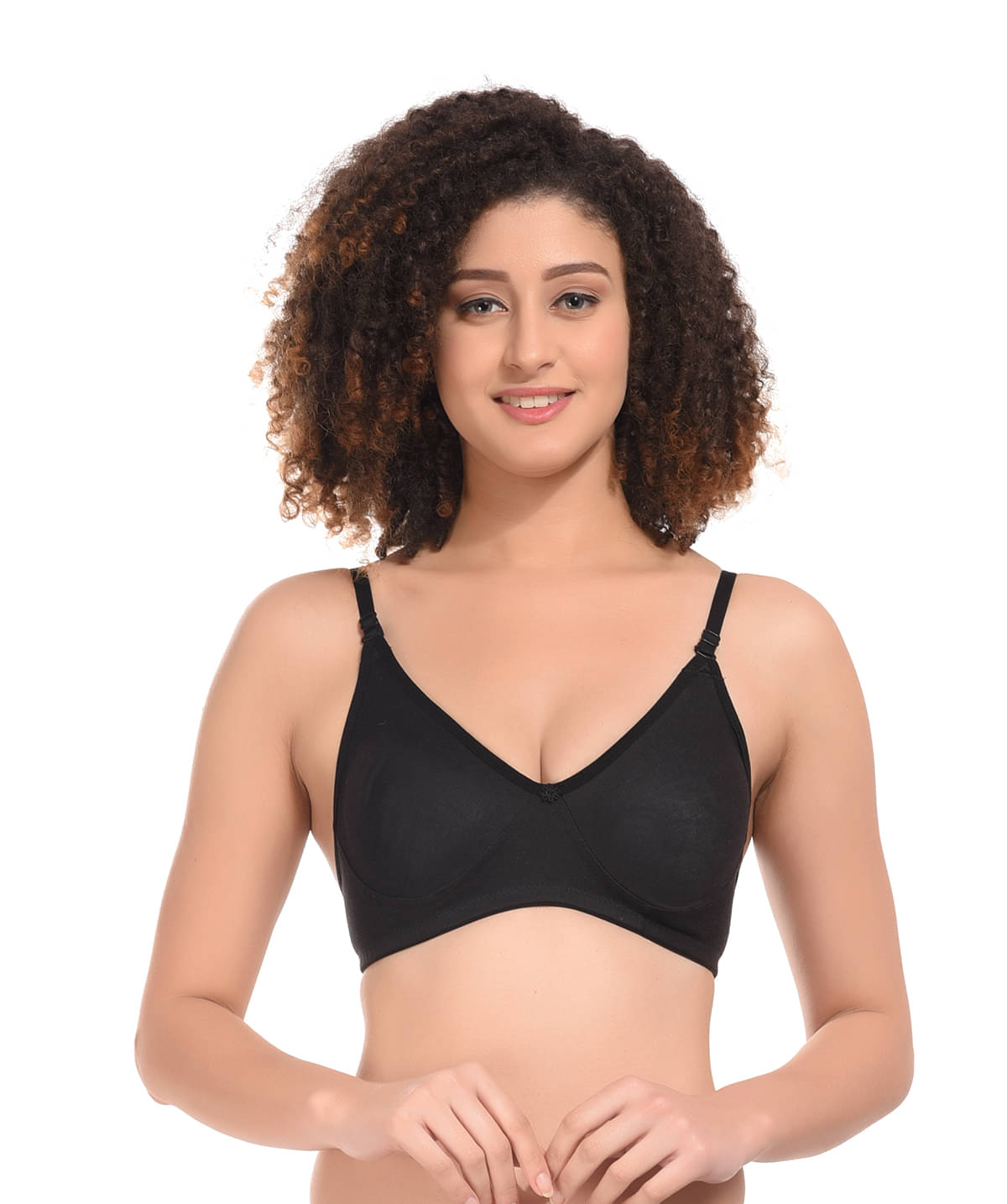 Elina Cotton Non Padded Women's T-Shirt Bra ( Black ) RM-LIYA-BLACK Elina Cotton Non Padded Women's T-Shirt Bra ( Black ) RM-LIYA-BLACK