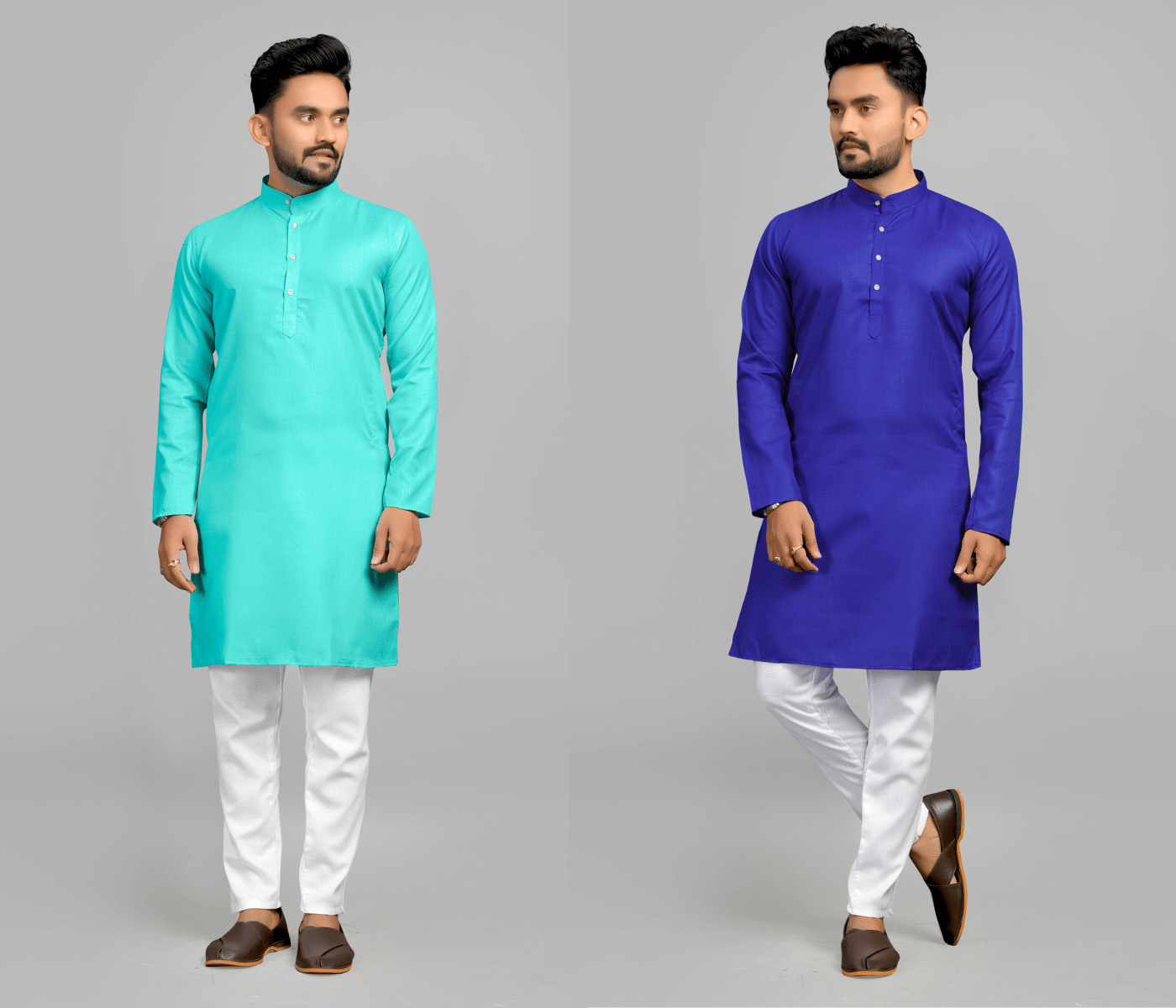 Fashionfricks Muticolor Cotton Blend Men's Regular Kurta ( Pack of 2 ) - Kurtas & Kurta Sets | Buy online on ZillyBuy