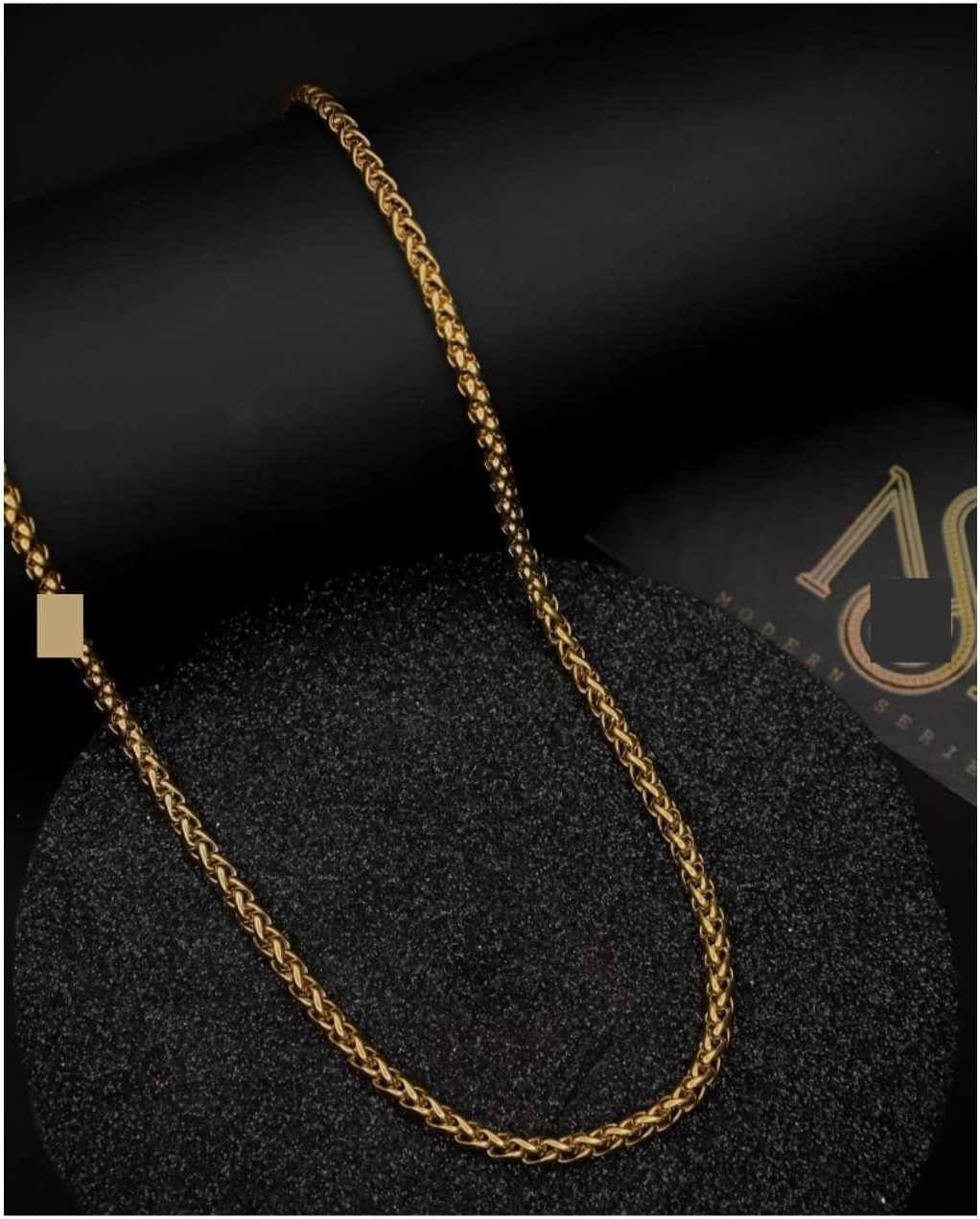 Green Spritual Rose Gold Plated Chain ( Set of 1 ) Green Spritual Rose Gold Plated Chain ( Set of 1 )