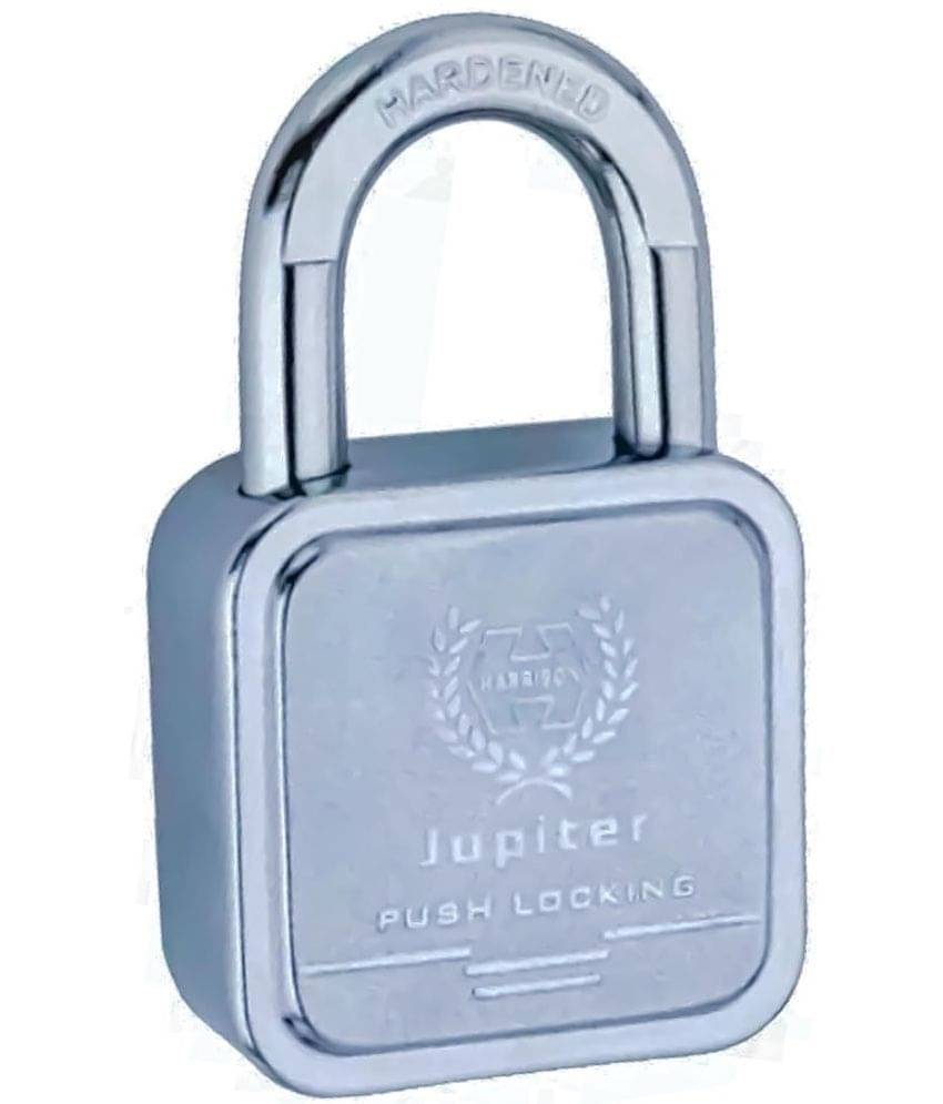Harrison Padlocks/Square Padlock 65mm 12 Pin with 3 Computerised Keys JUPITER-0668 Pack of 1/ Mild Steel Material/Bright Chrome Plated Finish/Door Lock, Shutter Lock, Godown Lock, gate Lock Harrison Padlocks/Square Padlock 65mm 12 Pin with 3 Computerised Keys JUPITER-0668 Pack of 1/ Mild Steel Material/Bright Chrome Plated Finish/Door Lock, Shutter Lock, Godown Lock, gate Lock