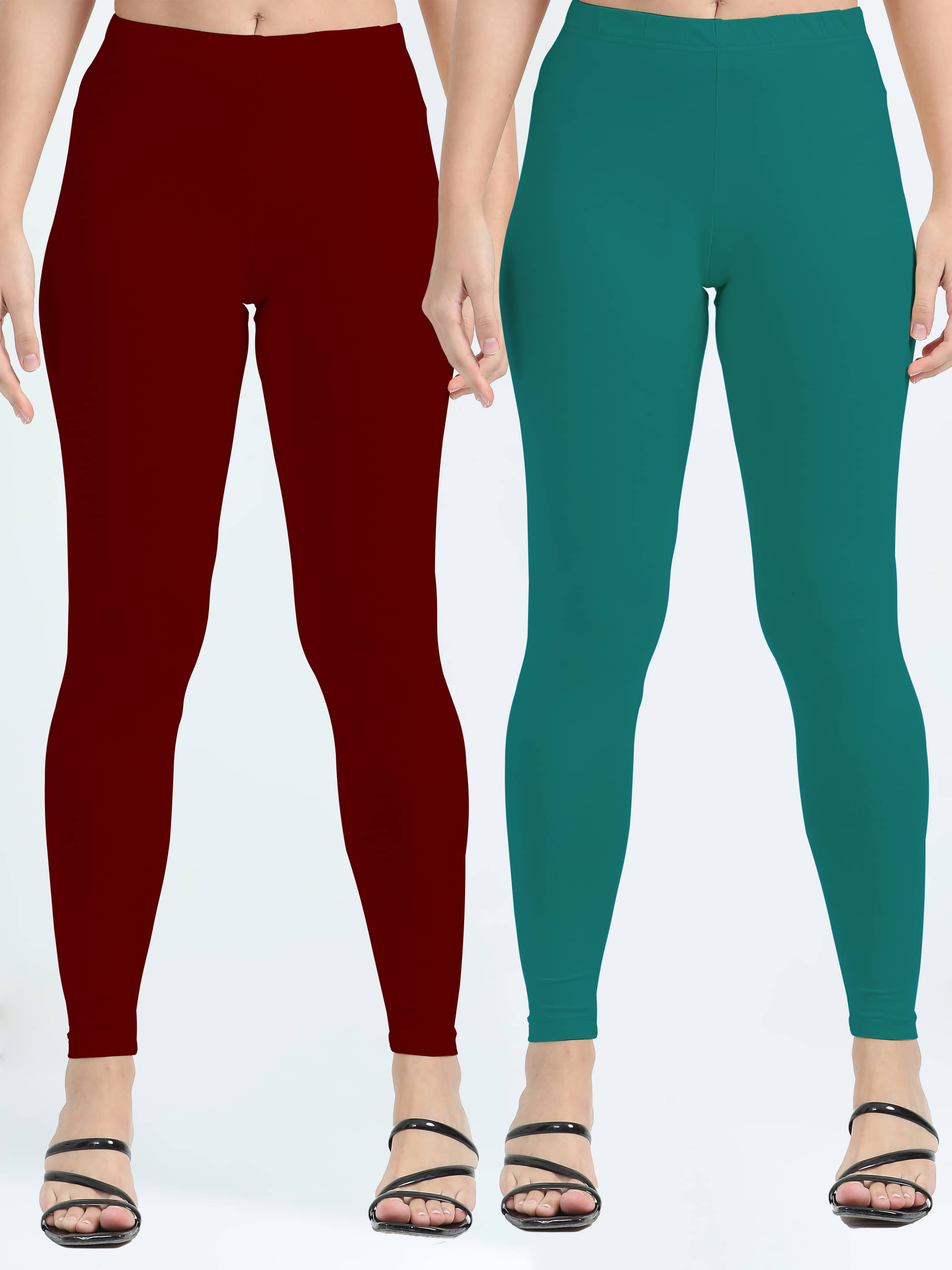    			JILZ - Multicolor Cotton Blend Women's Leggings ( Pack of 2 )