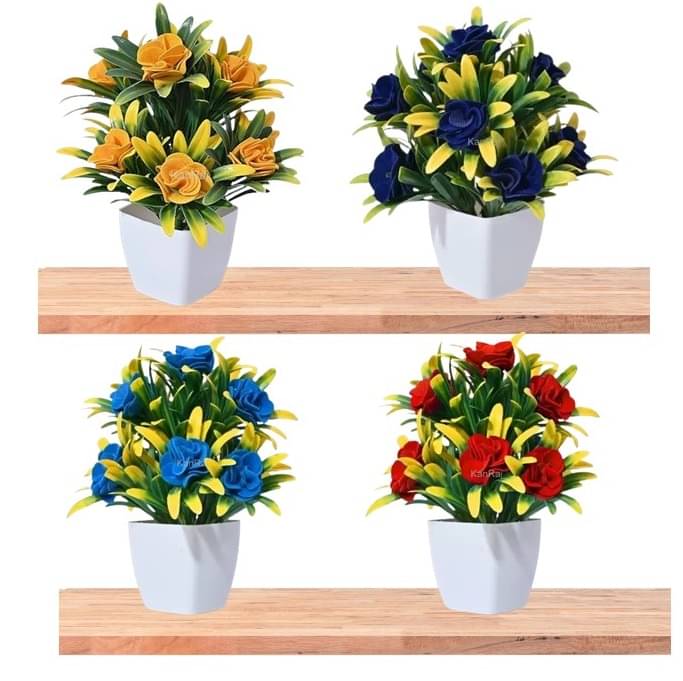     			KanRaj - Multicolor Wild Artificial Plants Bunch ( Pack of 4 )