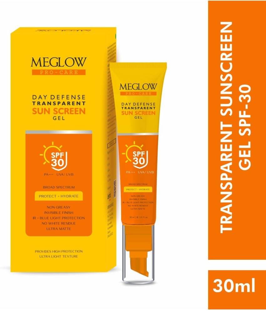     			Meglow Pro-Care Ultra Matte Sunscreen Gel Spf 30 PA+++ Uva/Uvb with No Whitecast 30ml