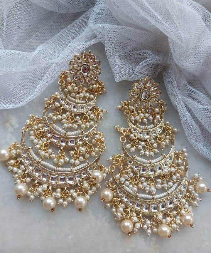 Padmavati Bangles Gold Chandbalis Earrings ( Pack of 1 ) - Earrings | Buy online on ZillyBuy