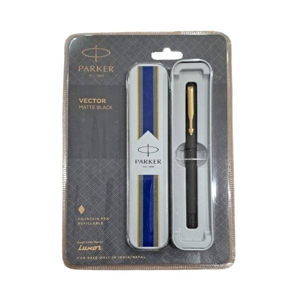     			Parker Vector Matte Black Gt Fountain Pen Fine