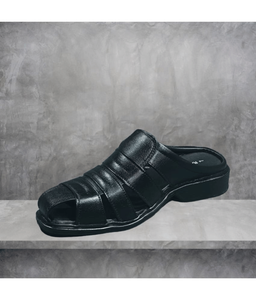 RAGE GAZE - Black Men's Sandals