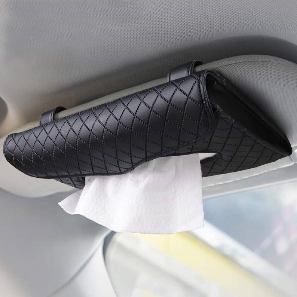 RAMDEV ENTERPRISE Car Tissue Dispenser Leather Multi Color